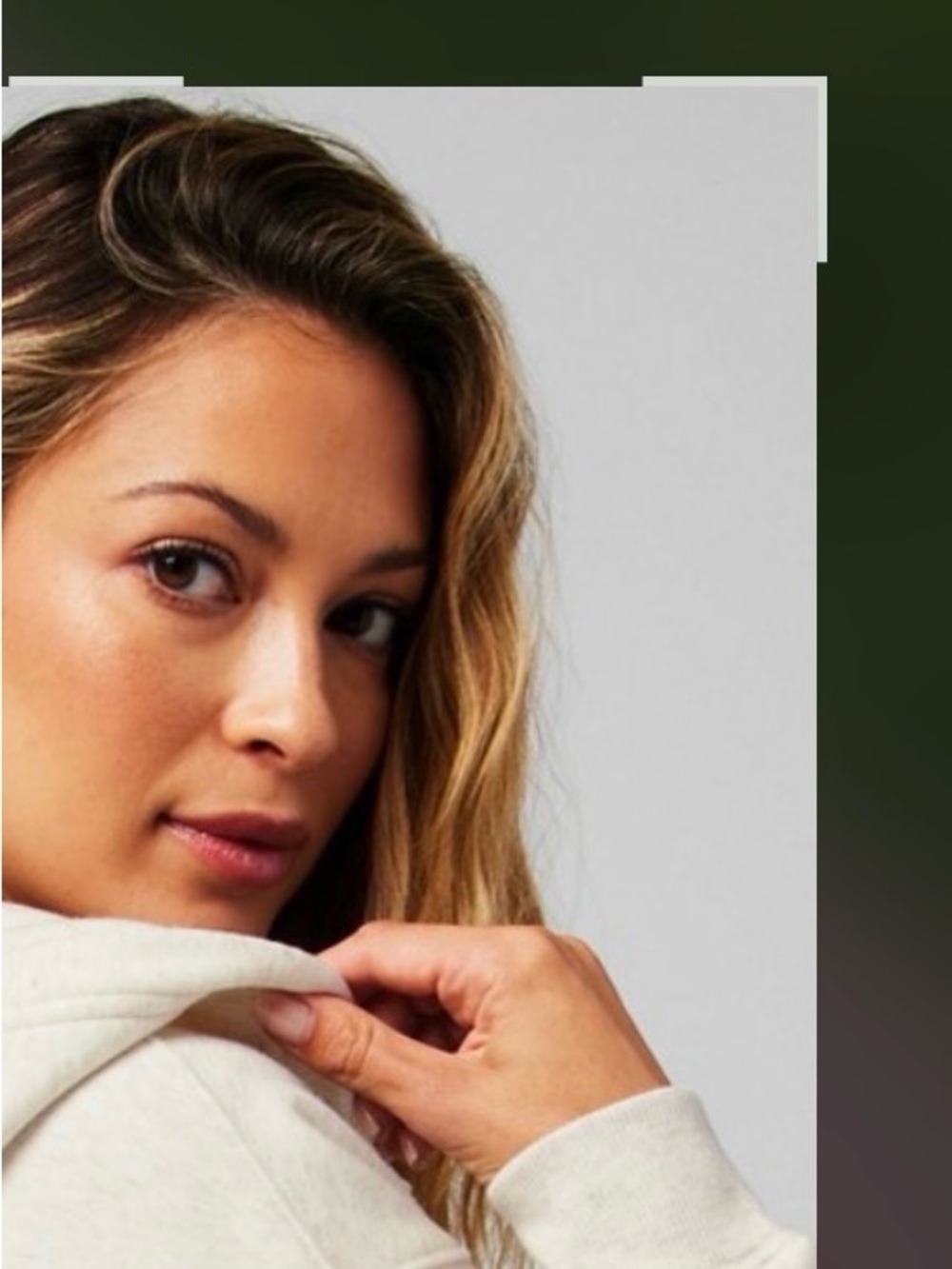Fabletics Off-White Hooded Pullover